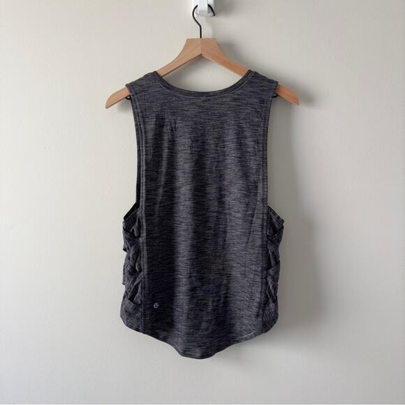 Lululemon Var-City Muscle Tank in Heathered Black size 2 lightweight top crew - Picture 4 of 9